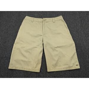 O'Neill Men's Brown Beige Chino 5 Pocket Flat Front Cargo Shorts Size 32